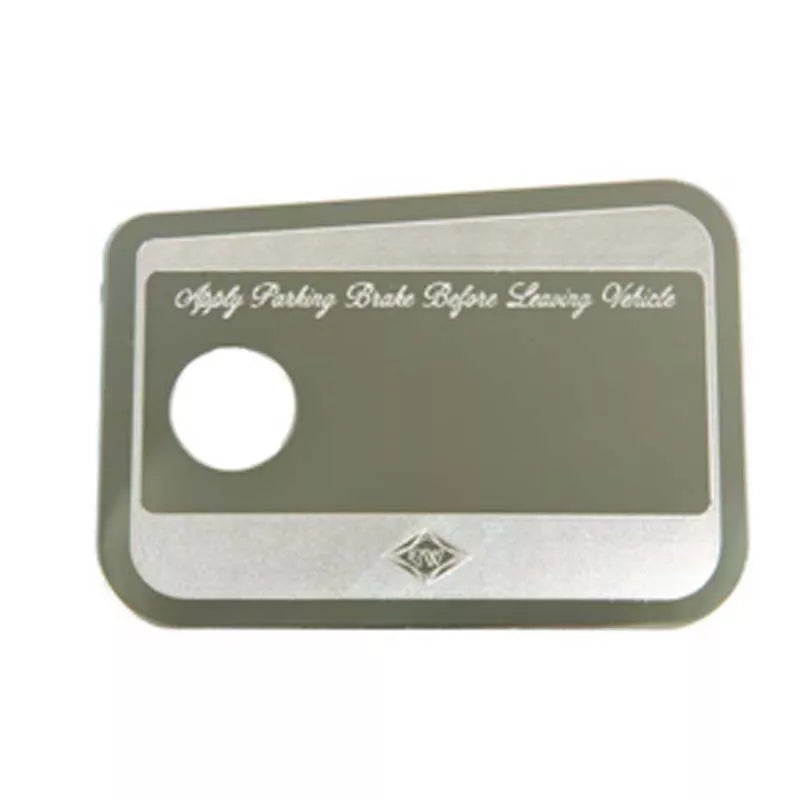 S/S - Statement Plate -  Parking Brake Control - Fits  Bobtail