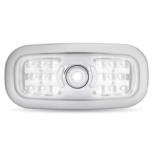 LED Interior Projector Dome & Map 7-Color Cab Light for Peterbilt 389 – Chrome