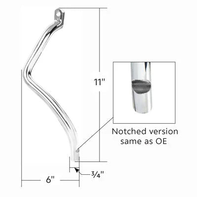 CHROME CLUTCH PEDAL ARM FOR PETERBILT 378 (1988-2007) & 379 (1987-2007)