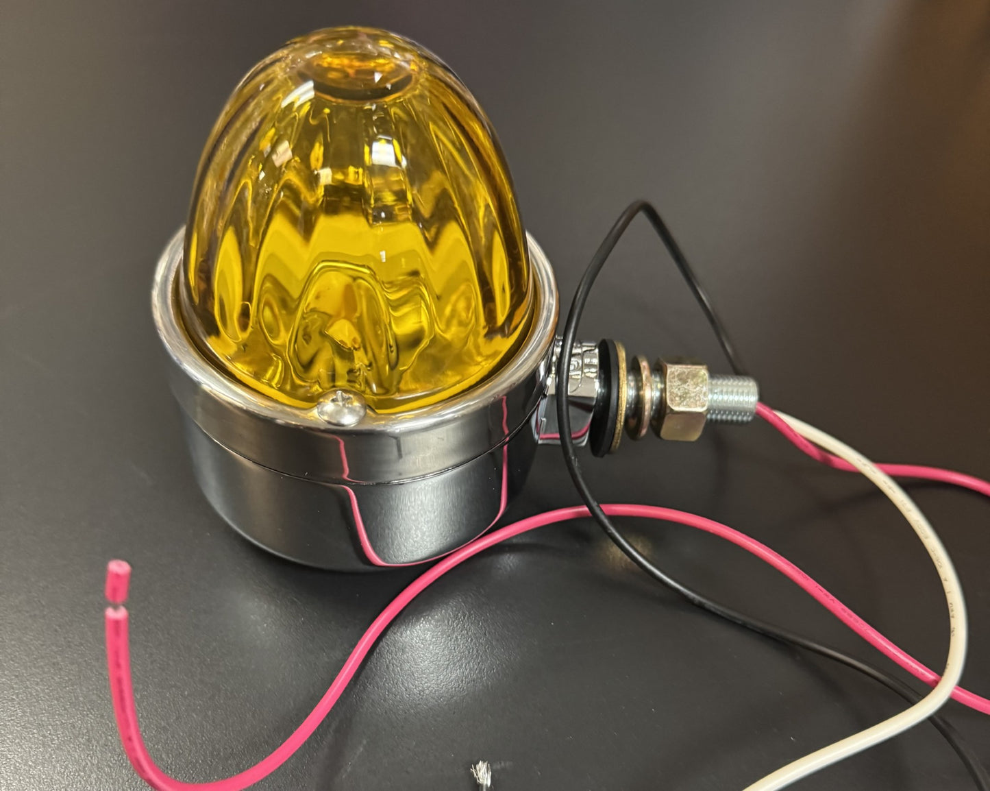 Golden Yellow Watermelon Pedestal Light