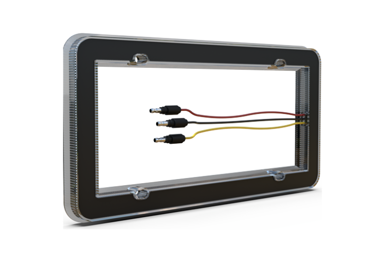 Halo Glow Light for License Plates, amber and white LEDs