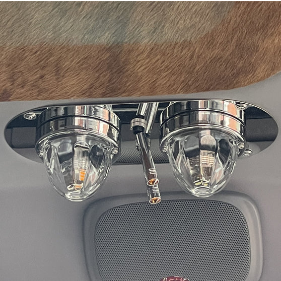 Stainless Steel Above Door Dome Light Plate for Peterbilt Trucks