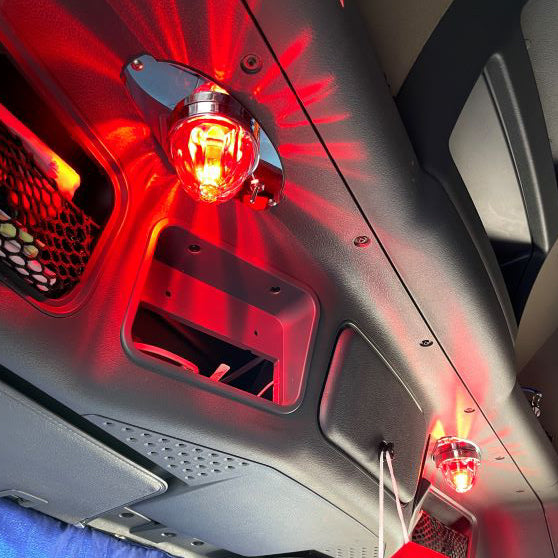 304 Stainless Steel Above Door Dome Light Plate For 2008-2017 Freightliner Cascadia