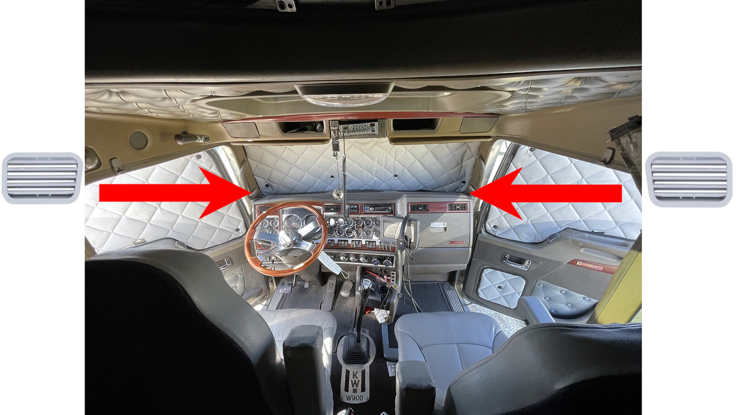 Chrome Plastic A/C Defroster Vent For 2006+ Kenworth W900/T800/T660/T600- Passenger