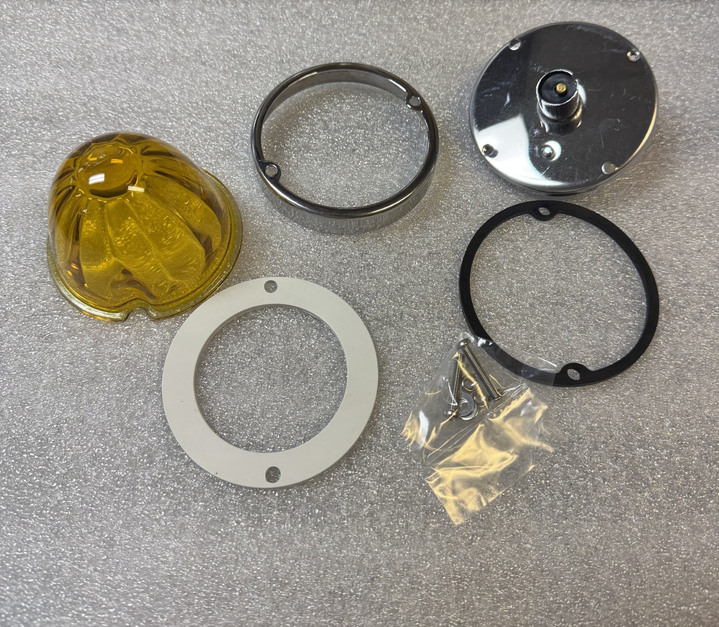 Flush Mount Golden Yellow Glass PLUS Watermelon Kit