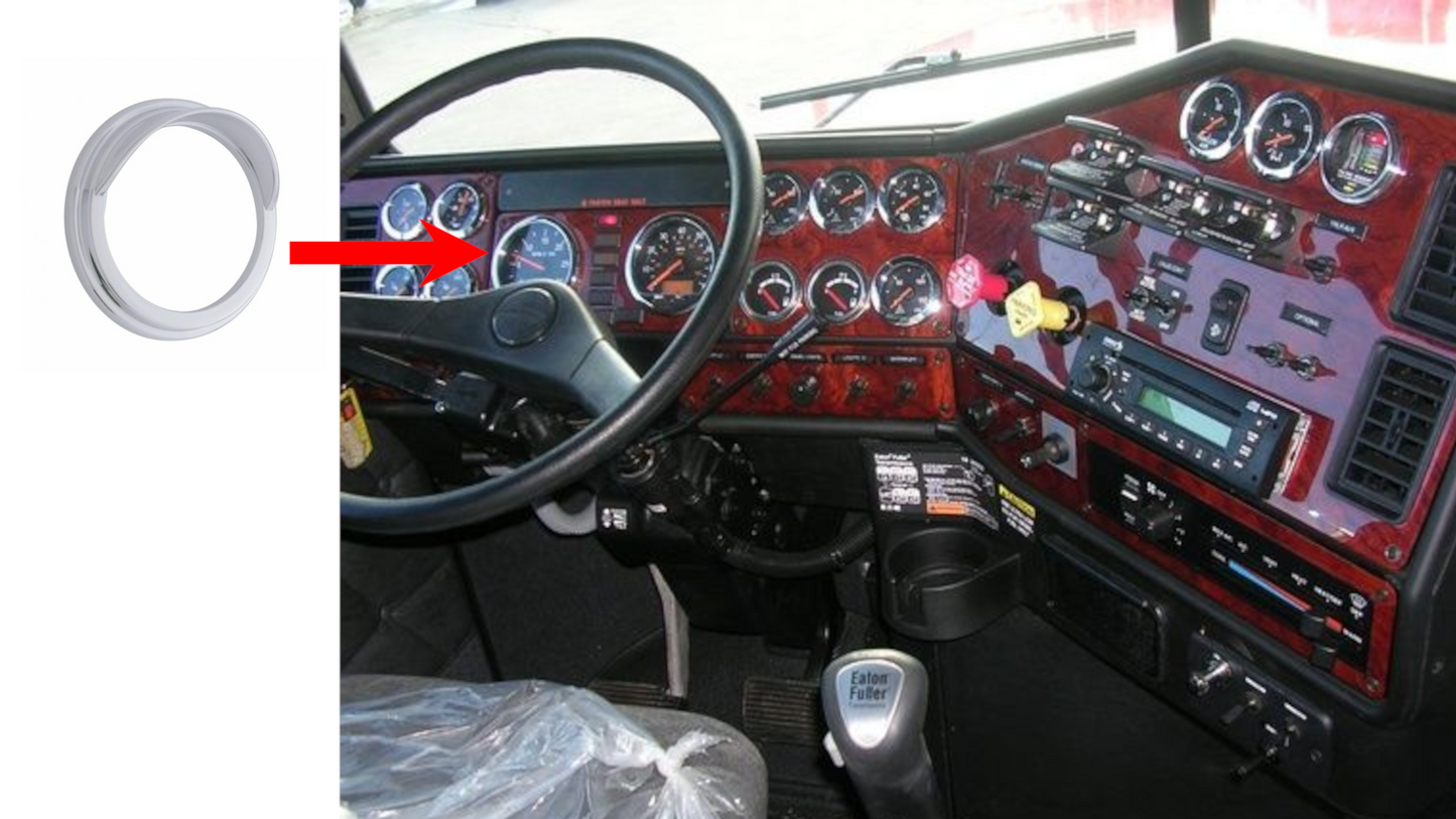Peterbilt & Freightliner Gauge Cover for Pyrometer