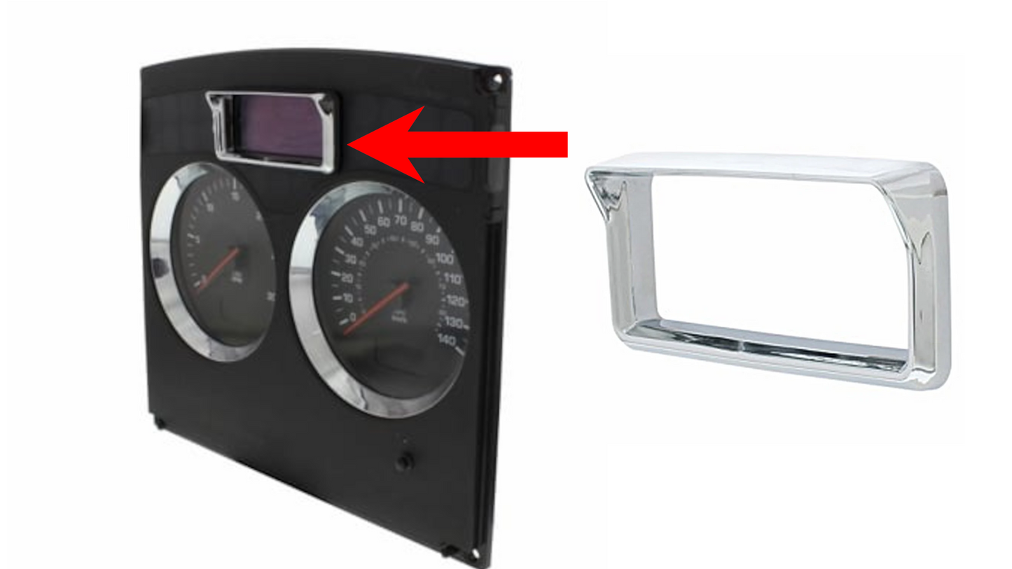 Chrome Center Dash Display Bezel For Kenworth W900/T800 (2006+) And T660 (2008-2017)