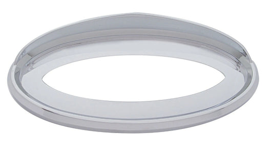 Chrome Bezel With Visor For 7-7/8" X 3-1/4" Peterbilt Emblem