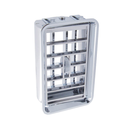 Chrome Plastic A/C Vent With Cross Grids for 1989-2010 Freightliner FLD/Classic - Driver