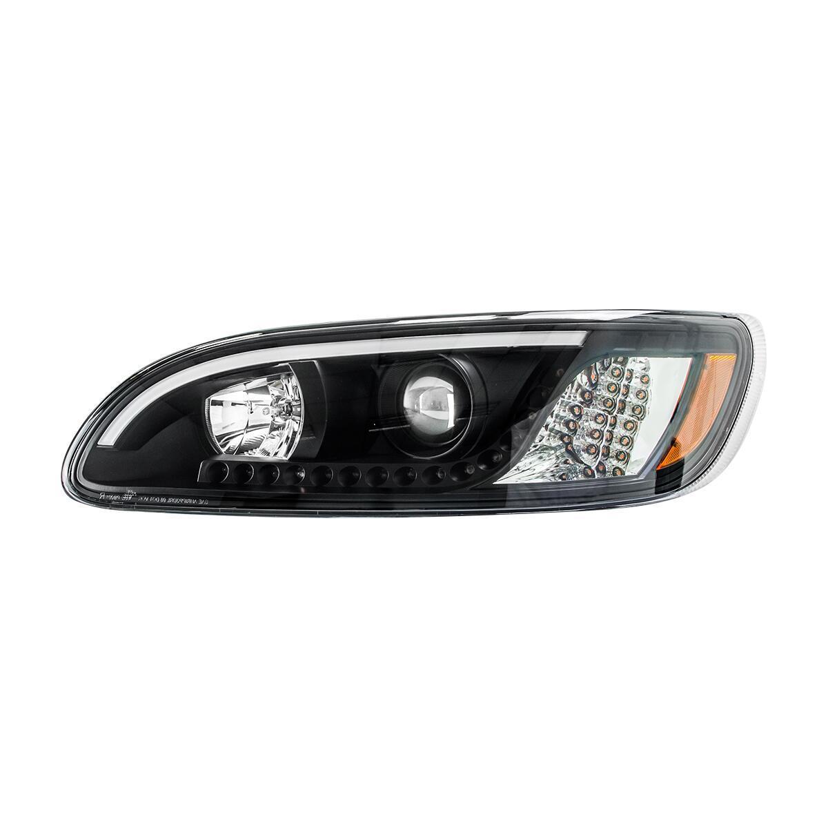 PETERBILT 386/387 HEADLIGHT WITH WHITE HIGH POWER LED POSITION/DAYTIME RUNNING AND LED TURN SIGNAL LIGHT