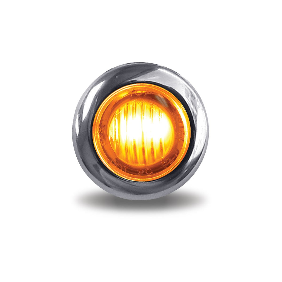 Amber Mini Button LED Turn Signal & Marker Light